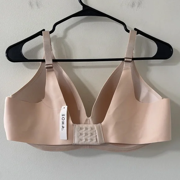 SOMA Intimate Vanishing 360 Wireless Bra Pale Sand Size 40C NWT - Picture 5 of 9